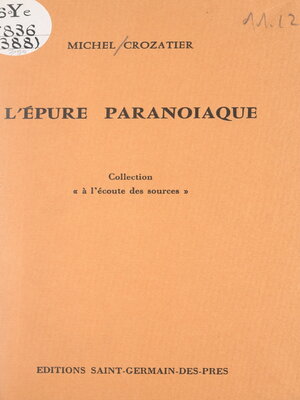 cover image of L'épure paranoïaque